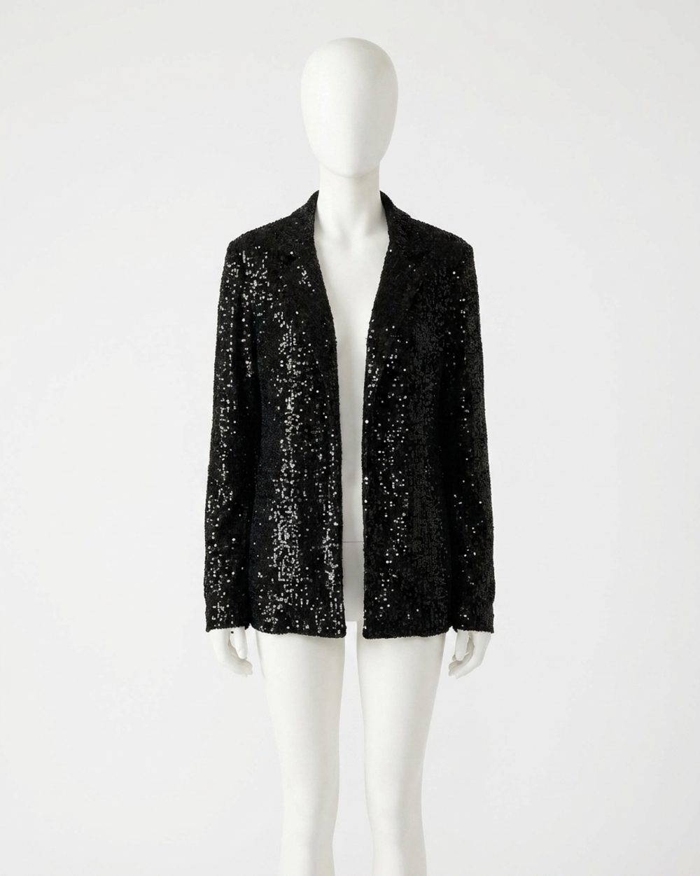 NEW STEVE MADDEN payton sequin blazer in black